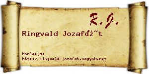 Ringvald Jozafát névjegykártya